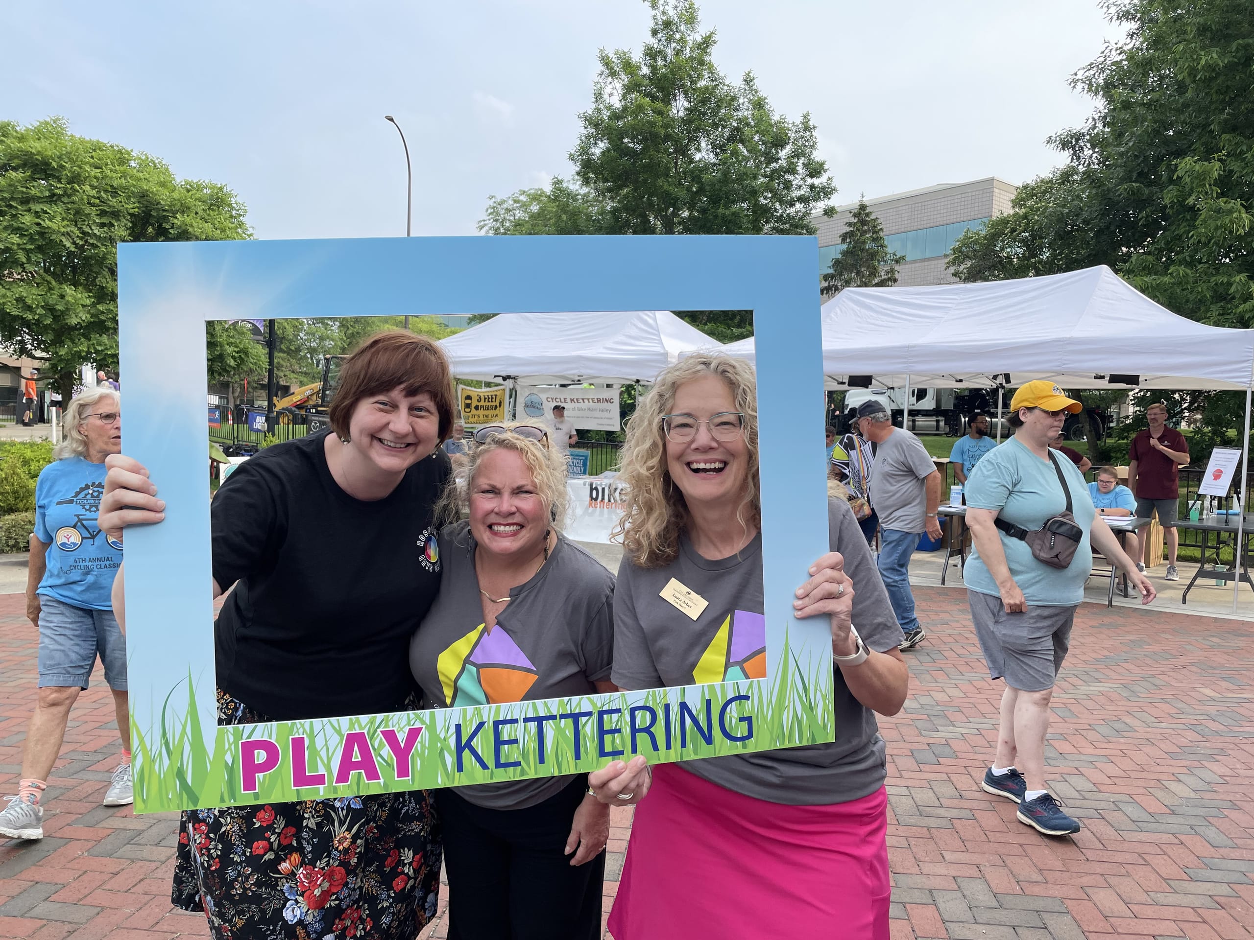 Laura with friends at 2025 Kettering City Block Party